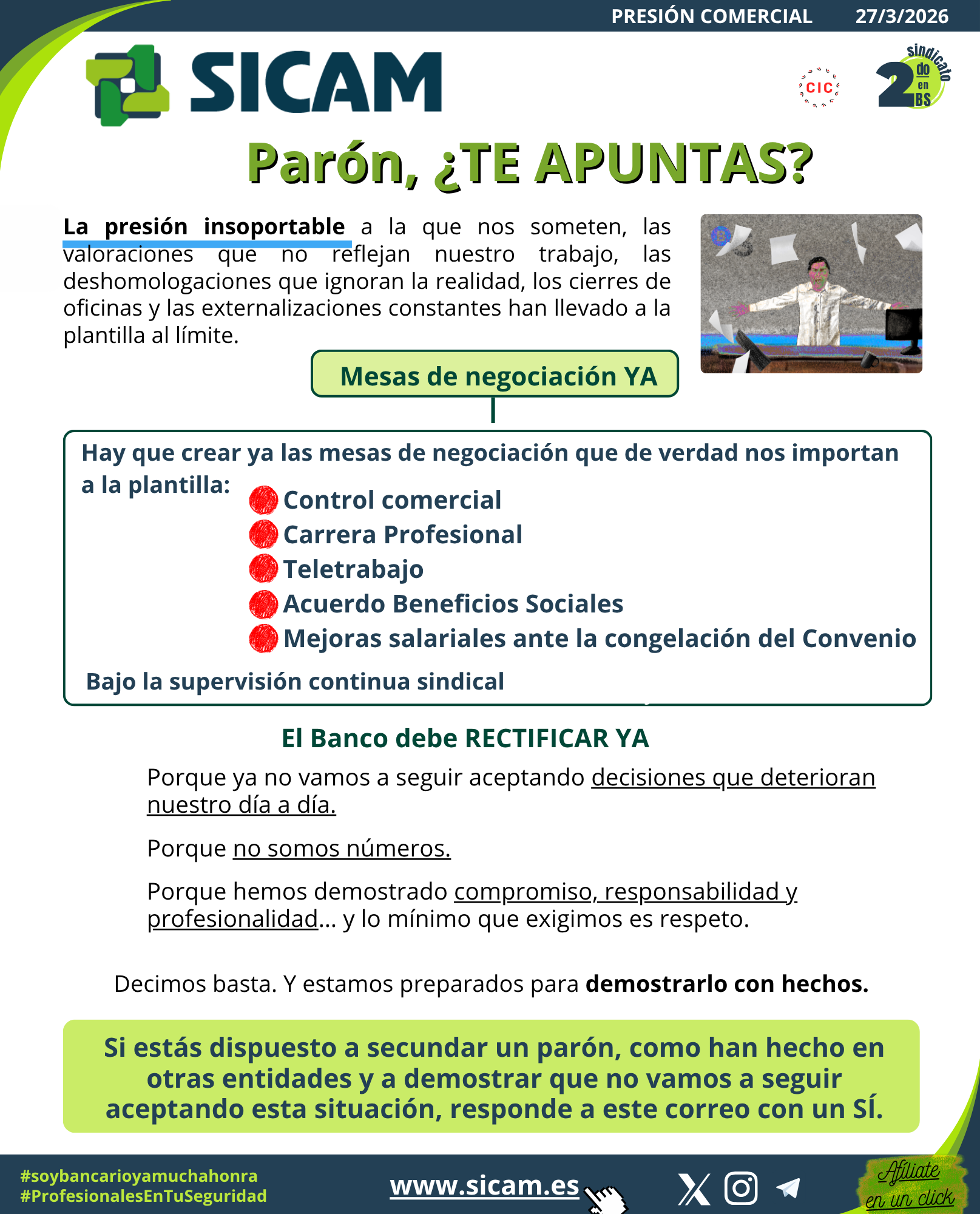 27 marzo 2026. &iquest;Har&aacute; falta un par&oacute;n?<br>